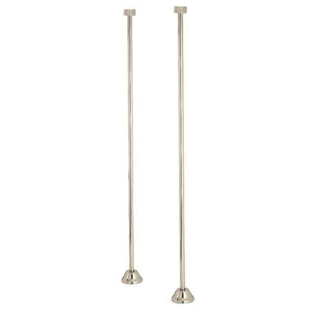 KINGSTON BRASS CC486 Straight Bath Supply, Polished Nickel CC486